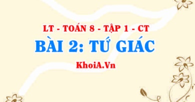 Tức giác, Tứ giác lồi là gì, Tổng 4 góc của tứ giác bằng bao nhiêu độ? Toán 8 bài 2 ct1c3b2